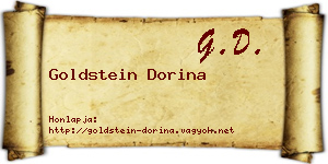 Goldstein Dorina névjegykártya